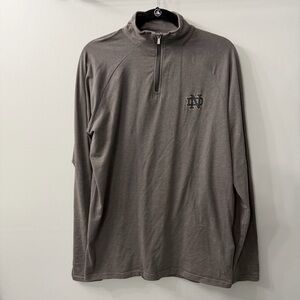 Men’s Notre Dame Under Armour Gray HeatGear 1/4 Zip Pullover Medium